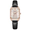 Femmes montre à quartz de luxe minimaliste décontracté en acier inoxydable rectangle montre à quartz pour les femmes étanche mode robe montre