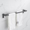 porte-serviettes mural 60cm porte-serviettes en aluminium pour salle de bain matériel de salle de bain en aluminium porte-serviettes de type simple/double (argent/noir/gris)