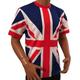 Jubilé de platine de la reine 2022 Elisabeth 70 ans drapeau britannique Manches Ajustées Rentrée scolaire Motif Art graphique Tee-shirt Pour Couple Homme Femme Adulte Impression 3D