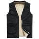 Gilet en cachemire pour hommes veste polaire hiver gilet en laine gilets rembourrés en coton pour hommes gilets chauds survêtement haut gris 2 l