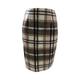 Femme Jupe Moulante Jupe à carreaux Mini Taille haute Jupes Imprimer Plaid Maillard Plein Air du quotidien Hiver Coton Mode Sexy Marron foncé Kaki foncé Kaki clair Noir pur