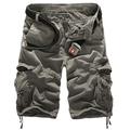 Homme Short Cargo Short Shorts de Randonnée Cordon de jambe 6 poches Plein Confort Poids Léger Extérieur du quotidien Sortie Mélange de Coton Mode Vêtement de rue Noir Vert Véronèse