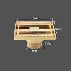 siphon de sol bloc de laiton massif cheveux registre de sol 1pc - salle de bain 10cm10cm