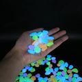 90 pièces/paquet pierres lumineuses de cour extérieure galets de jardin brillent dans l'obscurité aquarium décoration d'aquarium cristaux naturels roches