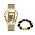 Montre à Quartz de Luxe pour Hommes Tendance Horaire Montre Bracelet Cool Hommes Technologie Acier Inoxydable Mode Montre à Quartz Pour Hommes Relogio Masculino