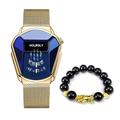 Montre à Quartz de Luxe pour Hommes Tendance Horaire Montre Bracelet Cool Hommes Technologie Acier Inoxydable Mode Montre à Quartz Pour Hommes Relogio Masculino