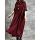 Robe casual Robe d'hiver Robe unie Femme robe longue Patchwork Fendu Extérieur du quotidien Sortie Actif Mode Col Roulé manche longue 2023 Ample Noir Vin Gris M L XL XXL 3XL