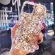 téléphone Coque Pour iPhone 15 Pro Max Plus iPhone 14 13 12 11 Pro Max Mini SE X XR XS Max 8 7 Plus Coque Arriere Bling Paillettes Brillant Strass Gel de silice Silicone