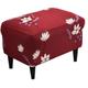 Housse de pouf extensible à imprimé floral spandex extensible rectangle extensible housses de rangement pliantes repose-pieds amovibles protègent les housses de repose-pieds