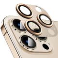 1 lot Téléphoner Protecteur D'objectif D'appareil Photo Pour Apple iPhone 14 Pro Max iPhone 13 iPhone 11 iPhone 12 Mini Alliage d'Aluminium Dureté 9H Diamant Brillant Accessoire de Téléphone