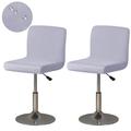 Lot de 2 housses de tabouret de bar extensibles bordeaux, housse de tabouret de bar pivotante carrée, housse de chaise pour salle à manger, housse de siège de café, protection antidérapante