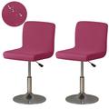 Lot de 2 housses de tabouret de bar extensibles bordeaux, housse de tabouret de bar pivotante carrée, housse de chaise pour salle à manger, housse de siège de café, protection antidérapante