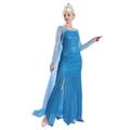 La Reine des Neiges Princesse Elsa Reine des Neiges Robe Costume de Cosplay Robe de demoiselle d'honneur Femme Cosplay de Film Robe trapèze Robe Motif 1106 Halloween Mascarade Robe