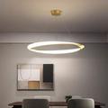 60cm led suspension 1 lumière anneau cercle design dimmable aluminium finitions peintes luxueux style moderne salle à manger chambre 110-240v