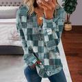 Pull pour femmes à fermeture éclair quart en denim imprimé active streetwear rose bleu violet géométrique col en V à manches longues