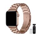 Bracelet à Maillons Compatible avec Bracelet Apple Watch 38mm 40mm 41mm 42mm 44mm 45mm 49mm Boucle Luxe Fermoir en métal Acier Inoxydable Bracelet de remplacement pour iwatch Série Ultra 8 7 6 5 4 3