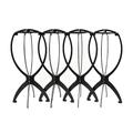 Lot de 4 perruques pour plusieurs perruques, sèche-perruque portable pliable durable de 35,6 cm et outil d'affichage de perruque pour femme (2 noirs et 2 roses).