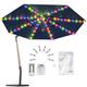 patio parapluie jeu de lumières en plein air 104 led 16 couleurs 4 modes à piles sans fil parapluie lumière télécommande étanche extérieur pôle lumières pour parasols de patio tentes de camping