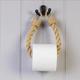 Porte-papier toilette vintage en corde de chanvre - assemblage facile, porte-serviettes en jute pour salle de bain ou cuisine, porte-rouleau de papier toilette, porte-serviettes à tricoter, crochet pour serviette de salle de bain