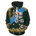 sweat à capuche pour hommes la figure historique alexander cosplay pulls molletonnés imprimés en 3d pour hommes