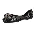 Femme Ballerines Chaussures bling-bling Rose Sandales plates Mariage Soirée Phosphorescent Noeud Imitation Perle Paillette Brillante Talon Bas Bout rond Elégant Mode Confort Marche Paillette Mocassins