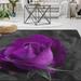 Wellsay Floral Flower Non Slip Area Rug for Living Dinning Room Bedroom Kitchen 1.7 x 2.6 (20 x 31 Inches / 50 x 80 cm) Purple Rose Nursery Rug Floor Carpet Yoga Mat