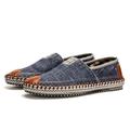 Homme Sandales Mocassins et Slip On Mocassins en tissu Classique Décontractées Extérieur du quotidien Polyuréthane Tissu élastique Mocassins Bleu Violet Kaki Eté Printemps