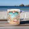 tasse océan plage 11oz, tasse 3d, tasses à café plage, tasses à café sur le thème de la plage, tasses de plage, tasses à café nautiques, tasse à café océan, cadeaux de plage pour femmes, cadeau de Noël