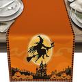 Thanksgiving citrouille chemin de table Halloween automne toile de jute chemin de table ferme table intérieure automne décoration table drapeau décor pour manger mariage fête vacances