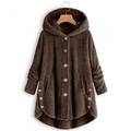 Femme Veste sherpa Parka Coupe Vent Chaud Travail Casual du quotidien se garer Patchwork Bouton Poche Bloc de couleur Boutonnage Simple Ras du cou simple Grande occasion Minimalisme Doux Couleur unie