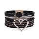 1 pc fermoir magnétique boho wrap bracelets en cuir manchette bracelet perlé bracelets pour femme empilable infinity bracelets bijoux
