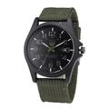 Montre à quartz pour homme montre analogique à quartz bracelet en toile montre décontractée automatique date montre à quartz militaire verte simple analogique sport homme Cadeaux pour la fête des