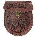 Rétro Vintage Punk et gothique Epoque Médiévale 17ème siècle nordique Costume de Cosplay sac Pochette de ceinture Sac de dés Porte-monnaie Chevalier Viking Chevalier celtique Ranger Elfe Homme Femme