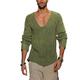 pull pour homme pull pull pull côtelé tricot col v vêtements quotidiens vacances vêtements vêtements printemps automne gris 5xl