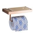 Porte-papier toilette, porte-papier hygiénique de style antique, en laiton, porte-rouleau de papier hygiénique mural avec étagère de rangement pour téléphone portable, pour cuisine et salle de bain, porte-rouleau de papier hygiénique