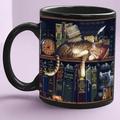 1 pièce, tasse d'étagère de bibliothèque, tasses à café pour les amateurs de livres, tasse de bibliothécaire, tasse à café de livre, tasses à café de livre, tasse de club de lecture, cadeaux de tasse de rat de bibliothèque, pour les lecteurs, cadeaux livr