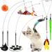 Simulation Bird Interactive Cat Toy For Indoor Cats Bird Simulation Cat Toy Set Suction Cup Cat Toy Flying Bird For Indoor Cats Feathered Cat Toys Cat Toy Mouse On String Wand Toy Floor Solid Baseâ€¦