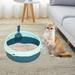 FITYLE Detachable Cat Kitten Litter Pan Cat Bedpan with Round Open Top Cat Litter Tray High Side Cats Toilet