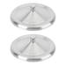 2 Pcs Stainless Steel Lid Espresso Cups - Lids Glass Coffee Travel Heat Resistant