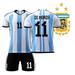 Mens/Kids 2022 Soccer Game Champion 3 Stars Argentina Fans #11 Jerseys Football Team Shirts