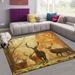 Wellsay Autumn Deer Non Slip Area Rug for Living Dinning Room Bedroom Kitchen 4 x 5 (48 x 63 Inches / 120 x 160 cm) Autumn Deer Nursery Rug Floor Carpet Yoga Mat