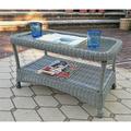 Veranda Resin Wicker Coffee Table with Inset Glass Top