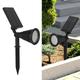 Solar Spotlights Solar Lawn Lamp Ground Insert Lamp Solar Landscape Lights Garden Decoration 9LED Chips Solar Spotlights LED Solar Landscape Lights For Outdoor Garden CourtyardWarm