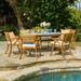 Christopher Knight Home Hermosa Outdoor 7-pc. Acacia Rectangular Cushioned Dining Set