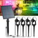 LITOM 4 in 1 Solar Garden Lights Outdoor Waterproof Landscape LED Lights Pathway Yard