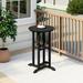 Costaelm Paradise 37 Counter Height Round Outdoor Patio Cocktail Bar Table Black