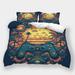 Home Bedding Suit Game Handle Printed Comforter Cover Pillowcase Newly Design Bedroom Decor California King (98 x104 )