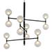 F4826-TBK/PN-Troy Lighting-Andromeda-12 Light 3-Tier Medium Chandelier-42 Inches Wide by 37.5 Inches High