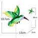 SUKIY Metal Hummingbird Stakes Art Sculpture Outdoor Iron Ornament Garden/Home Decor(green)