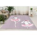 Accent Rugs Kids Room Rugs Custom Rugs Entryway Rug Ballet Girl And Rabbit Rug Kids Rugs Indoor Rug Pink Rug Office Rugs Large Rug 3.3 x5 - 100x150 cm